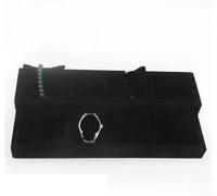 Plateau D'exposition De Bracelets, 1 Pièce, Rangement Bijoux | Organisateur d'échelle de bijoux de montre-bracelet de palette d'horloger(Black 2 Layers)