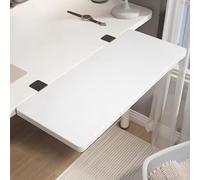 Plateau d'extension de bureau 120 x 20 cm - Plateforme de clavier réglable pour bureau - Facile à installer - Solution ergonomique - Blanc