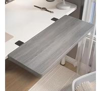 Plateau d'extension de bureau 70 x 20 cm - Gris - Plate-forme réglable pour clavier - Pour bureau - Solution ergonomique pour espace de travail de 20 à 120 cm