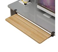 Plateau D'Extension De Bureau Ergonomique À Fixer Par Pince - Plateau Coulissant Pour Clavier À Glisser Sous La Table, Extension De Plateforme Pour Clavier, Repose-Poignets Et.A-walnut-75x25cm(30x10I
