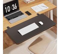 Plateau d'extension de bureau ergonomique - Pas d'installation, tiroir pliable pour clavier, étagère de bureau à pince pour bureau, salle à manger, jeux, étagères de bibliothèque - Solution peu