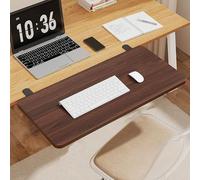 Plateau d'extension de bureau ergonomique - Pas d'installation, tiroir pliable pour clavier, étagère de bureau à pince pour bureau, tables de salle à manger, étagères, jeux, etc.