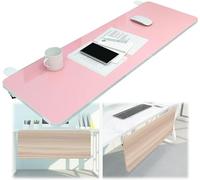 Plateau d'extension de bureau ergonomique pliable à 90° - Support de clavier réglable à pince pour économiser de l'espace pour la maison et le bureau - Support complet des bras - Soin des yeux