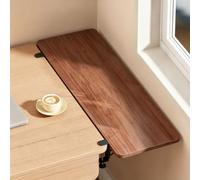 Plateau d'extension de bureau pliable à clipser, rallonge de bureau, supporte le bras, agrandit l'espace de bureau, convient pour la maison/le bureau/les bureaux d'ordinateur Teak 70*25cm/27.6*9.8in