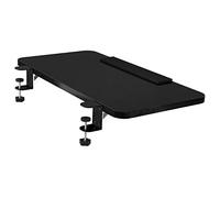 Plateau d'extension de bureau pliable avec repose-coude pour soulager la fatigue - Installation facile et rangement pratique Noir 60 x 24 cm