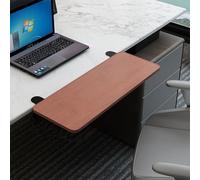 Plateau d'extension de bureau pliable - Plateforme ergonomique pour clavier sans perforation sur l'accoudoir pour soulager la fatigue pour bureau et table de maison, idéal pour les étagères et les