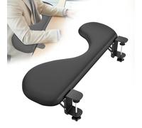 Plateau d'extension de bureau pliable, repose-poignet ergonomique, repose-poignet, repose-coude pour bureaux, tapis d'extension de table confortable pour support de bras (noir)