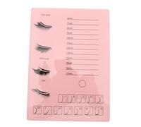 Plateau d'extension de cils acrylique Clairement marqué Paltet Pallet Multifonctionnel Faux Cils Stockage Conception polyvalente (Rose)