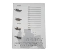 Plateau d'extension de cils acrylique Clairement marqué Paltet Pallet Multifonctionnel Faux Cils Stockage Conception polyvalente (Transparent)