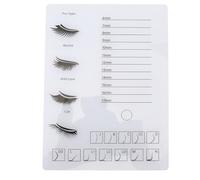 Plateau d'extension de cils affichage en acrylique Stockage pratique pour les artistes de cils Salons de beauté (Blanc)