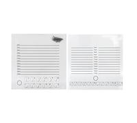 Plateau d'extension de cils transparent avec grande base de support de cils avec échelle claire pour les magasins d'extension de cils et les établissements de formation, matériau PP, 20 x 20 cm
