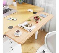 Plateau d'extension ergonomique pour clavier d'ordinateur de bureau peu encombrant avec pince pliable pour bureau et bibliothèque à angle droit