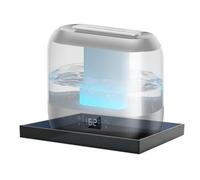 Plateau d'humidificateur en acrylique pour humidificateur Dreo HM311 4 L, réservoir étanche pour Smart HM311S 4L, plateau d'humidificateur de sol (humidificateurs non inclus) (noir transparent, 4 l)