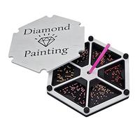 Plateau Diamond painting Deluxe, Accessoire boite de rangement peinture diamant/Idéal pour utiliser plusieurs couleurs en même temps