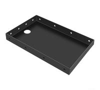Plateau d'imprimante en acier inoxydable pour système POS KDS - Support mural noir - Facile à installer - Économie d'espace - Gestion des câbles pour restaurant, vente au détail et bureau