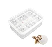 Plateau d'incubation pour reptiles - Plateau d'incubation pour œufs de reptiles - 16 grilles - Boîte d'incubation transparente pour le développement des œufs de reptiles