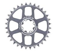 E-thirteen Helix Race 3mm Offset Chainring Argenté 30t