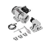 Plateau diviseur K11-100 mm, mandrin à 3 mors, hauteur de pointe 65 mm, contre-pointe, rapport d'engrenage 6:1, universel for fraisage et gravure