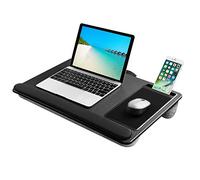 Plateau d'ordinateur Portable pour Lit avec Coussin, Tapis de Souris et Repose-Poignet intégré pour Ordinateur Portable jusqu'à 17" avec Support