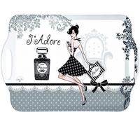 Plateau - Easy Life - J'Adore - Plastique Résistant - 48x29,5 cm - Léger et Pratique