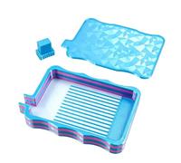 Plateau Éblouissant - Organisateur De Tri De Perles, De Ramassage De Perles De Bijoux De Peinture D'art Dégradé | Plateau Organisateur Empilable Pour L'éblouissement, Le Tri, La Lapidation, L'a