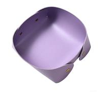 Plateau élégant en cuir synthétique, boîte de rangement pliable pratique, décoration d'intérieur tendance (violet)