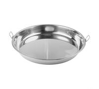 Plateau en acier inoxydable pour griller et cuire des pizzas avec poignée, compatible avec four et grill, résistant à la chaleur et construction (36 cm)