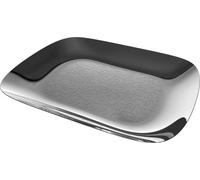 Plateau En Acier Inoxydable Rectangulaire Habillé Alessi 18/10 Brillant Avec Décor