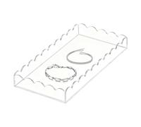 Plateau en acrylique - Bac de récupération incurvé universel pour le rangement et l'organisation - Plateau universel en acrylique - Pour comptoir, bureau, lavabo, armoire, cuisine, salon