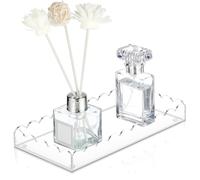 Plateau en acrylique - Bac de récupération incurvé universel pour le rangement et l'organisation - Plateau de salle de bain en acrylique - Pour comptoir, bureau, lavabo, armoire de cuisine, salon