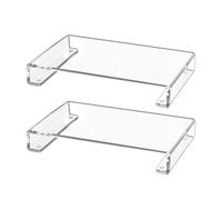 Plateau en acrylique pour salle de bain, chambre à coucher, design transparent et élégant, peu encombrant et fonctionnel, 24,5 x 13,5 x 4 cm pour salle de bain, chambre à coucher, salle d'étude