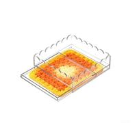 Plateau en acrylique transparent de 22,9 x 22,9 cm avec tiroir coulissant dissimulé, conçu pour ranger et exposer des œuvres d'art, des points d'aiguille et pour les photos de poussière