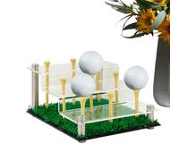 Plateau en acrylique transparent pour 9 balles de golf, support pour équipement de sport, organisateur de présentation décoratif, étagère de collection élégante | chambre à coucher, bureau, clubhouse