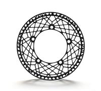 Plateau en alliage d'aluminium 53T/56T 130BCD, disque unique léger usiné CNC pour vélo pliable, mise à niveau Mini Velo Commuter (53T noir)