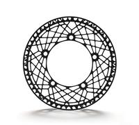 Plateau en alliage d'aluminium 53T 56T 130BCD pour vélo pliant, anneau de pédalier léger usiné CNC à disque unique, compatible avec les mini vélos de banlieue Velo (53T noir)