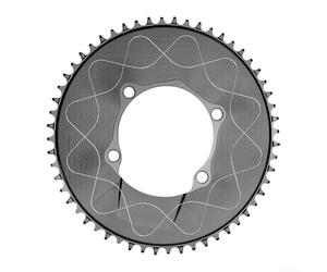 Plateau en alliage d'aluminium BCD110 mm à 4 boulons, profil de dents étroites et larges, pour route à vitesse unique usinée CNC, design anti-chute, compatible avec R7000 R8000 (56T)