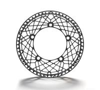 Plateau en alliage d'aluminium pour vélo pliant, disque simple 130BCD à 5 bras, anneau de pédalier léger usiné CNC, options 53T/56T (argent 53T)