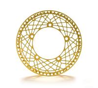 Plateau en alliage d'aluminium pour vélo pliant, disque simple 130BCD à 5 bras, anneau de pédalier léger usiné CNC, options 53T/56T (or 53T)