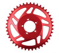 Plateau en aluminium 42T avec correction décalée pour moteurs de vélo électriques Bafang - Pièce de rechange fonctionnelle (rouge)