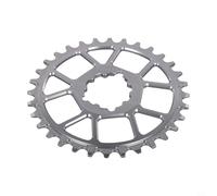 Plateau en aluminium 7075 ultra léger conçu pour un montage direct avec décalage de 3 mm et caractéristiques de rétention de chaîne (argent 34T)