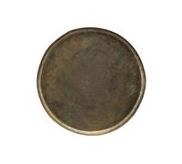 Plateau en aluminium marron foncé, rond - House Doctor, Jhansi - Ø80x5 cm