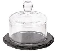 Plateau en ardoise avec cloche en verre APS Multicolore G
