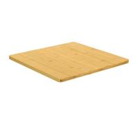 Plateau En Bambou 50 x 50 x 1,5 cm Dessus De Table Naturel | Bords arrondis, finition vernie, usage intérieur, teintes et veines uniques, entretien au chiffon humide