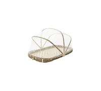 Cloche A Fromage/Fruits Garde Manger Bambou 45x28x5 Cm - Blanc