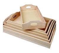 Creotime plateaux bois 6 pièces Marron clair G