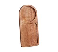 Plateau en bois - 27,5 x 12,5 cm rustique divisé | Plateau de service pour la maison, la cuisine, le salon, la ferme, la charcuterie, le fromage, les fruits, le petit déjeuner