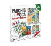 Plateau En Bois 40x40 Cm. Parcheesi - Jeu De L'oie Avec Des Accessoires Cayro 095