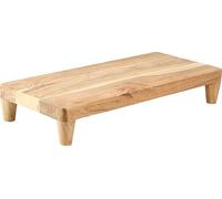 Plateau en bois avec pieds Naturel 45x20cm Table Podestat Plateau décoratif