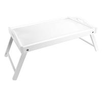 Plateau En Bois Avec Pieds Pliables, 56x35 Cm, Blanc H&H