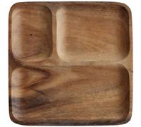 Plateau en bois de noyer avec forme irrégulière et finition polie uniformément pour servir des friandises à l'heure du thé et des produits frais (T)